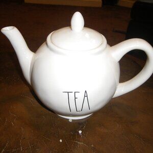 Rae Dunn Artisan Collection Large Ceramic Classic Tea Pot "TEA"